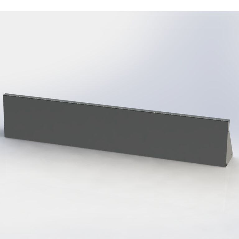 Opěrná zeď rovná z práškově lakovaná ocel 150 cm (výška 30 cm)