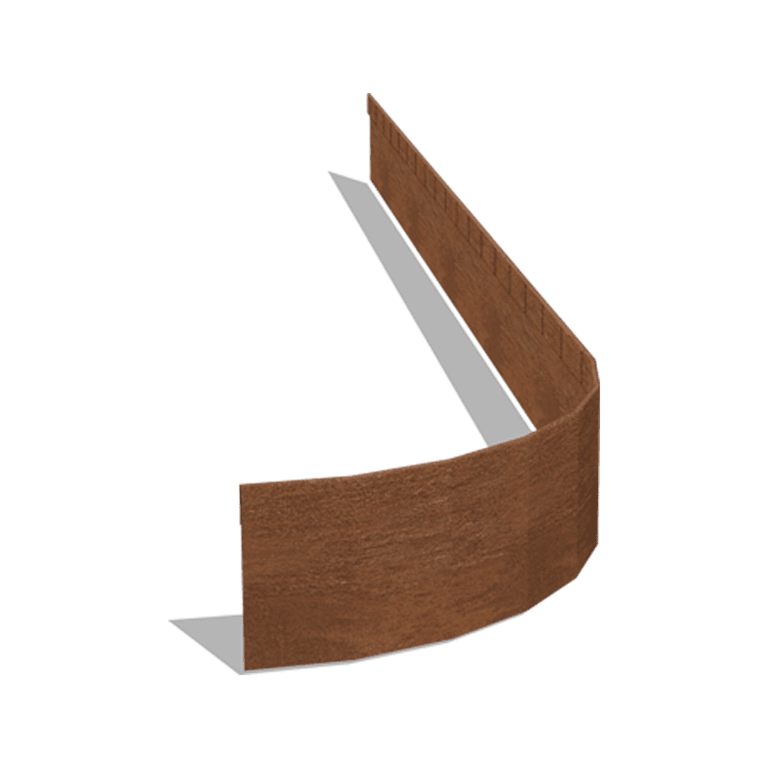 Obrubník zploštělý z cortenové oceli FLEX 13 cm (délka 150 cm)