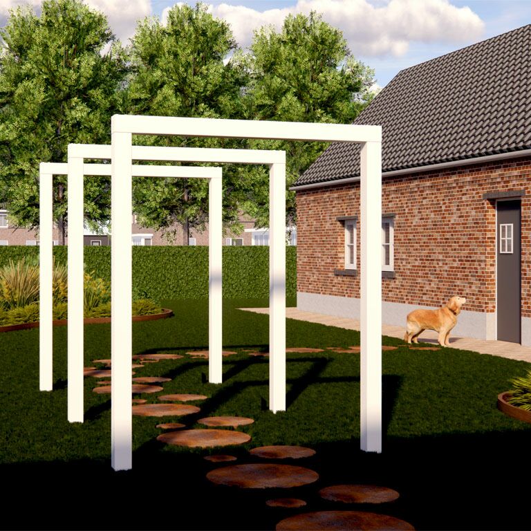 Rovná pergola z práškově lakované oceli 250 cm