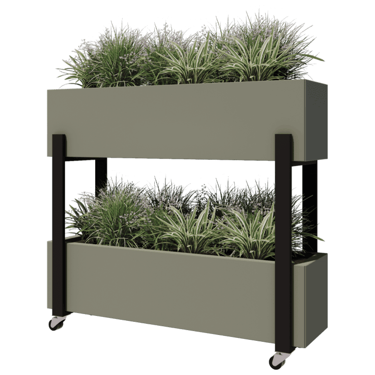 Černý vertikální květináč 80 cm