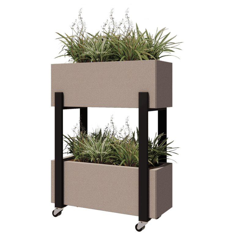 Černý vertikální květináč 80 cm