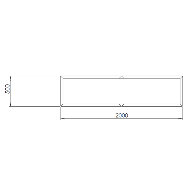 květináč Práškově lakovaná ocel Texas xxl 200 x 50 cm