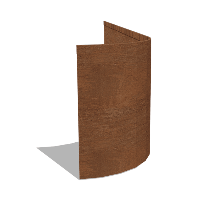 Obrubník zploštělý z cortenové oceli FLEX 45 cm (délka 150 cm)