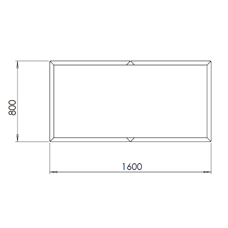 květináč Práškově lakovaná ocel Texas xxl 160 x 80 cm