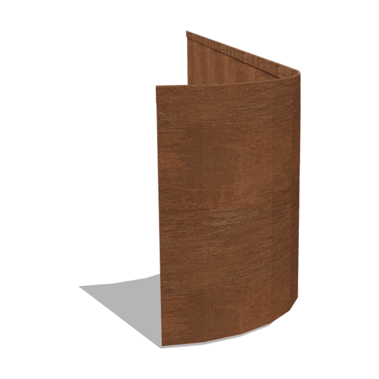 Obrubník zploštělý z cortenové oceli FLEX 45 cm (délka 240 cm)
