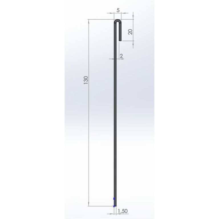 Obrubník zploštělý z cortenové oceli 13 cm kompletní sada na 15 metrů