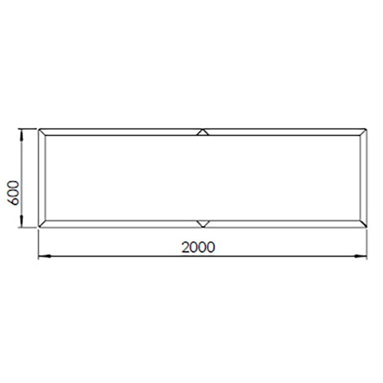Květináč z cortenové oceli Texas xxl 200 x 60 cm