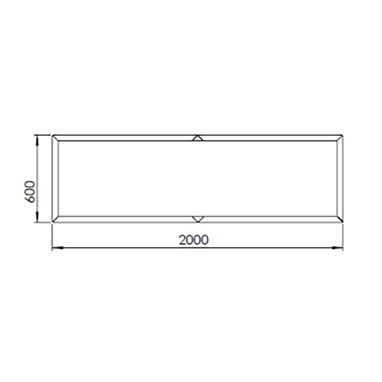 květináč Práškově lakovaná ocel Texas xxl 200 x 60 cm