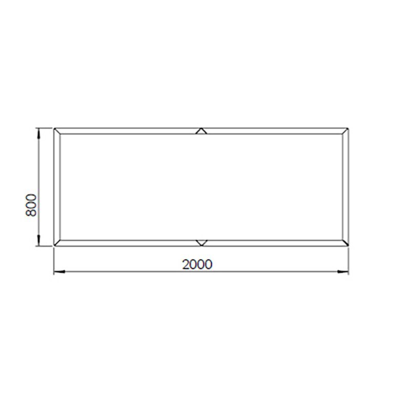 květináč Práškově lakovaná ocel Texas xxl 200 x 80 cm