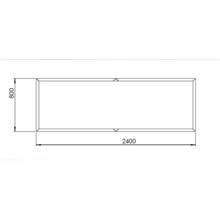 květináč Práškově lakovaná ocel Texas xxl 240 x 80 cm