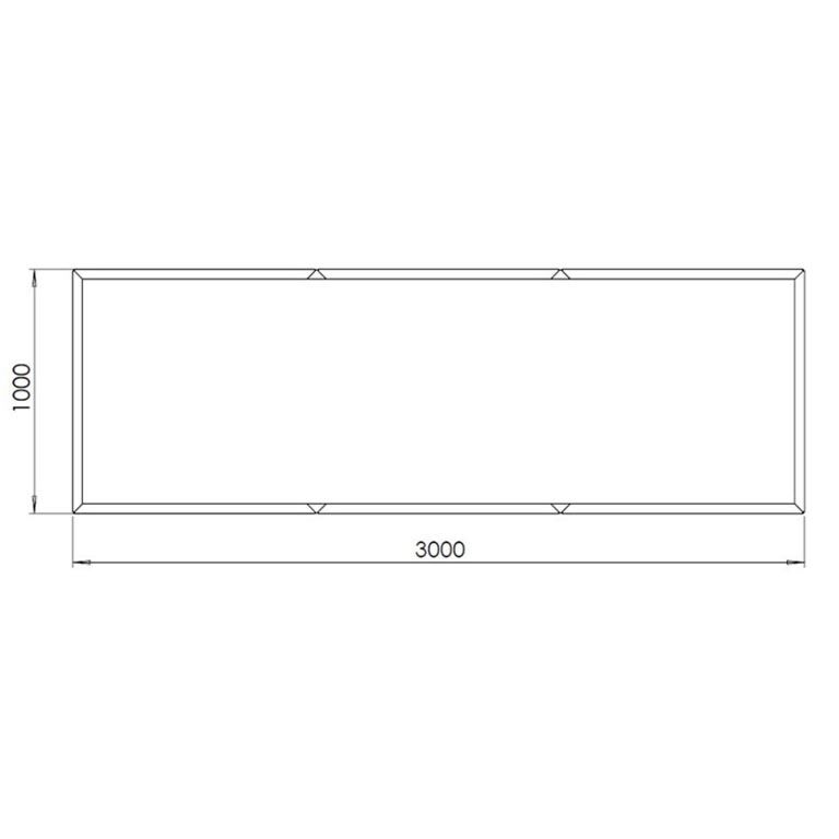 květináč Práškově lakovaná ocel Texas xxl 300 x 100 cm