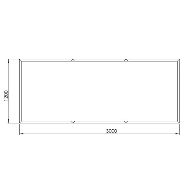 Květináč z cortenové oceli Texas xxl 300 x 120 cm