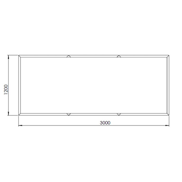 květináč Práškově lakovaná ocel Texas xxl 300 x 120 cm