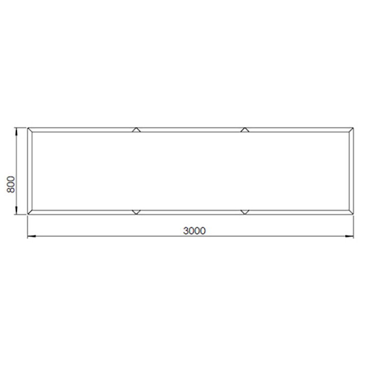 Květináč z cortenové oceli Texas xxl 300 x 80 cm