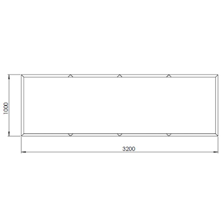 Květináč z cortenové oceli Texas xxl 320 x 100 cm