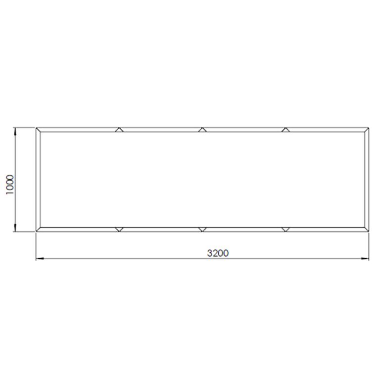 květináč Práškově lakovaná ocel Texas xxl 320 x 120 cm