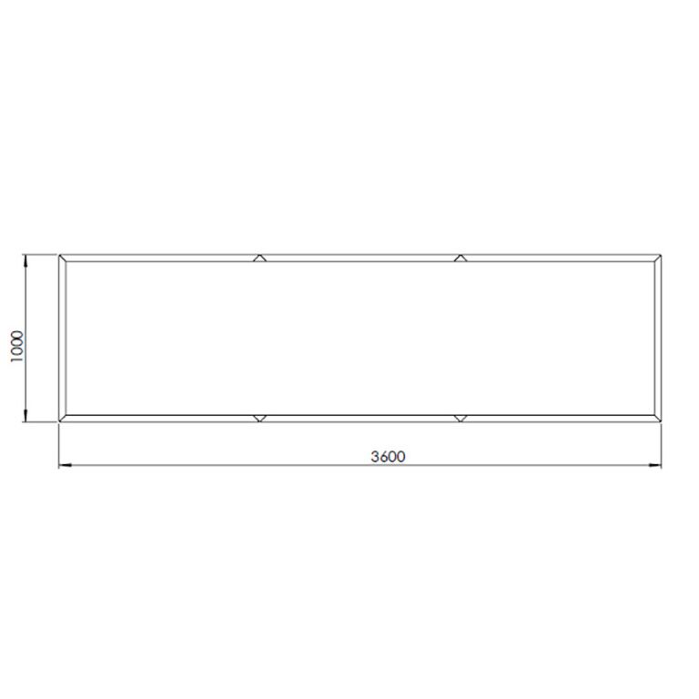 Květináč z cortenové oceli Texas xxl 360 x 100 cm