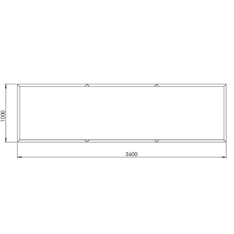 květináč Práškově lakovaná ocel Texas xxl 360 x 100 cm