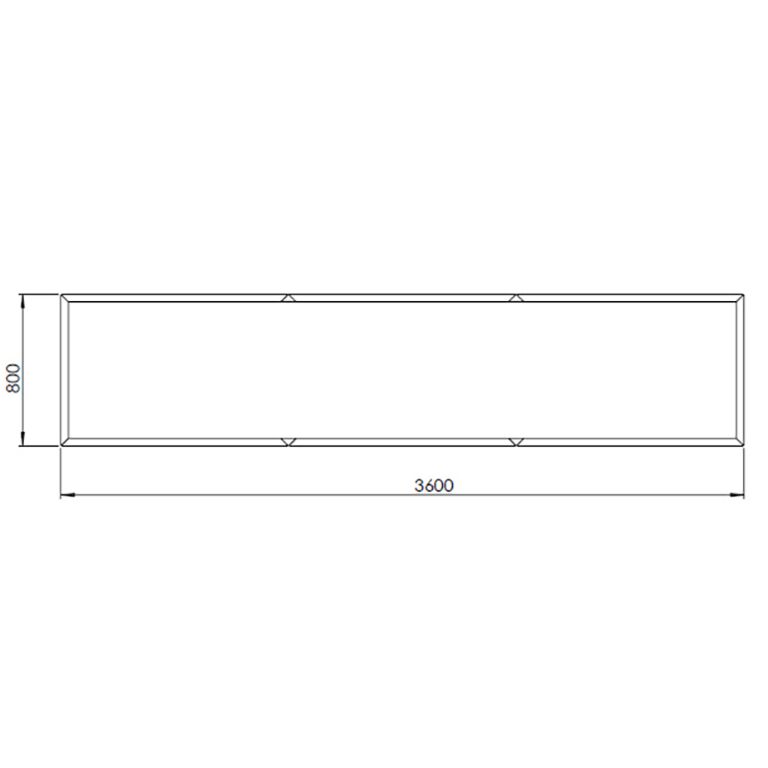 květináč Práškově lakovaná ocel Texas xxl 360 x 80 cm