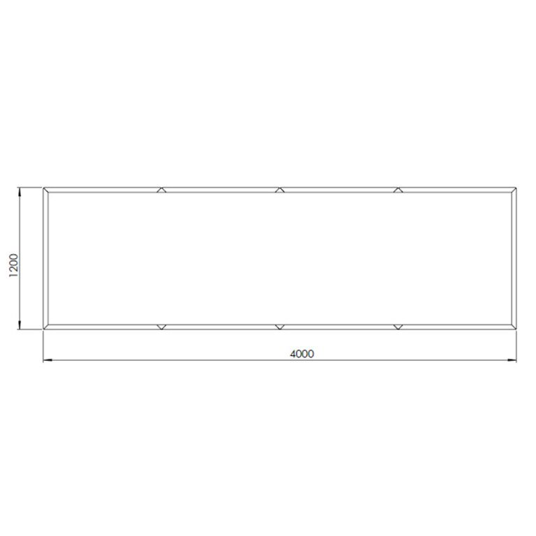 Květináč z cortenové oceli Texas xxl 400 x 120 cm