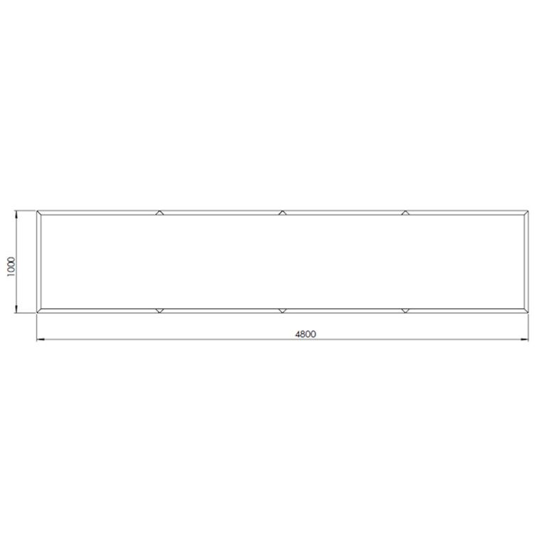 květináč Práškově lakovaná ocel Texas xxl 480 x 100 cm