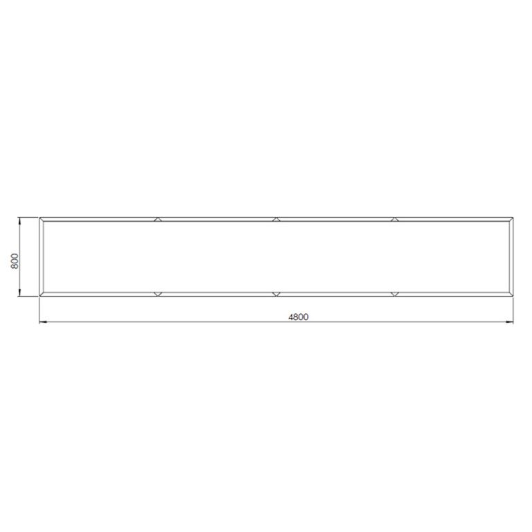 Květináč z cortenové oceli Texas xxl 480 x 80 cm