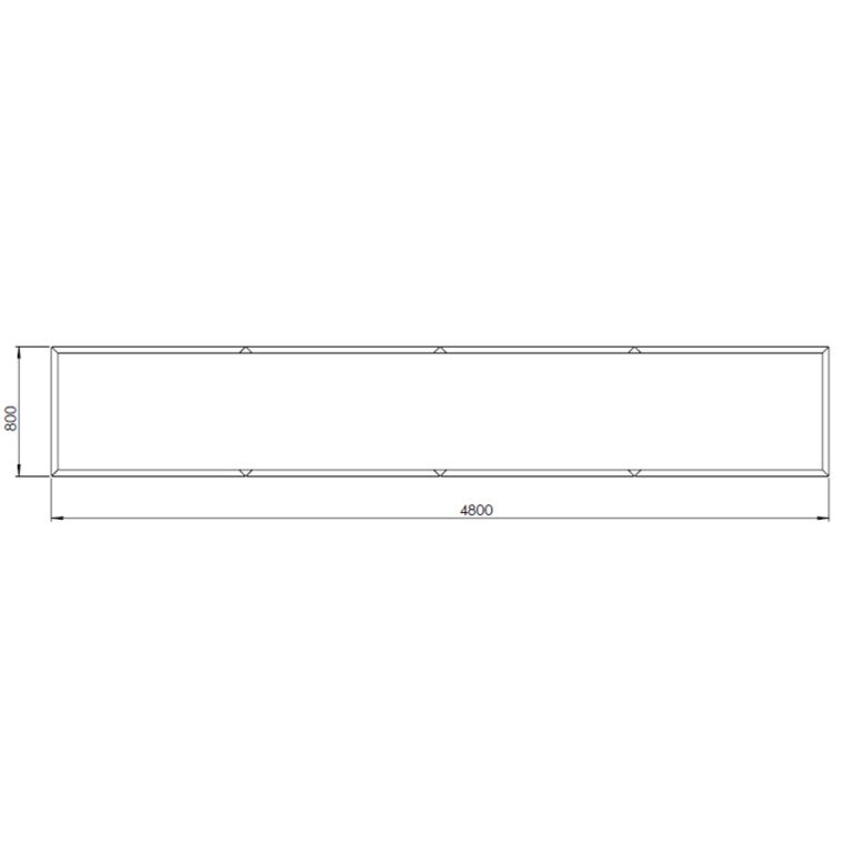 květináč Práškově lakovaná ocel Texas xxl 480 x 80 cm