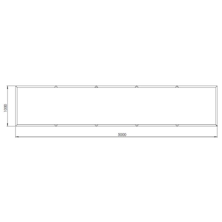 Květináč z cortenové oceli Texas xxl 500 x 100 cm