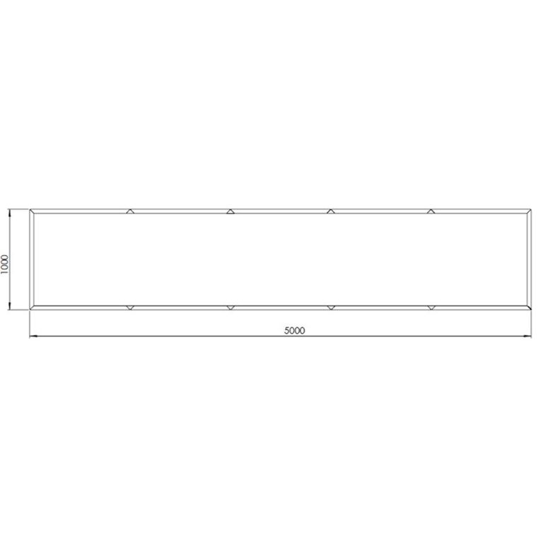 květináč Práškově lakovaná ocel Texas xxl 500 x 100 cm