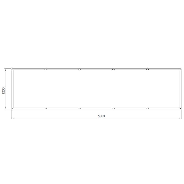 květináč Práškově lakovaná ocel Texas xxl 500 x 120 cm