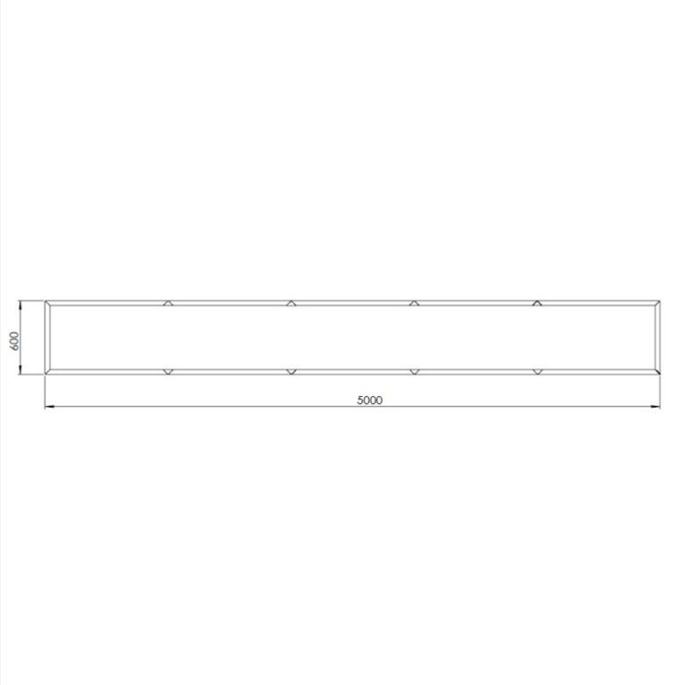 květináč Práškově lakovaná ocel Texas xxl 500 x 60 cm