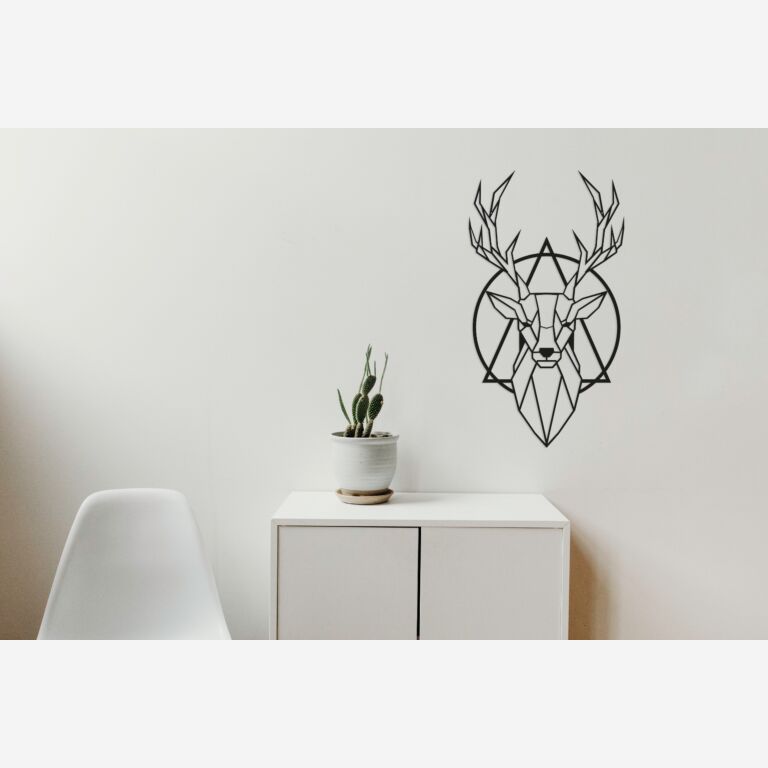 Jelen Kovové dekorace na zeď 2.0