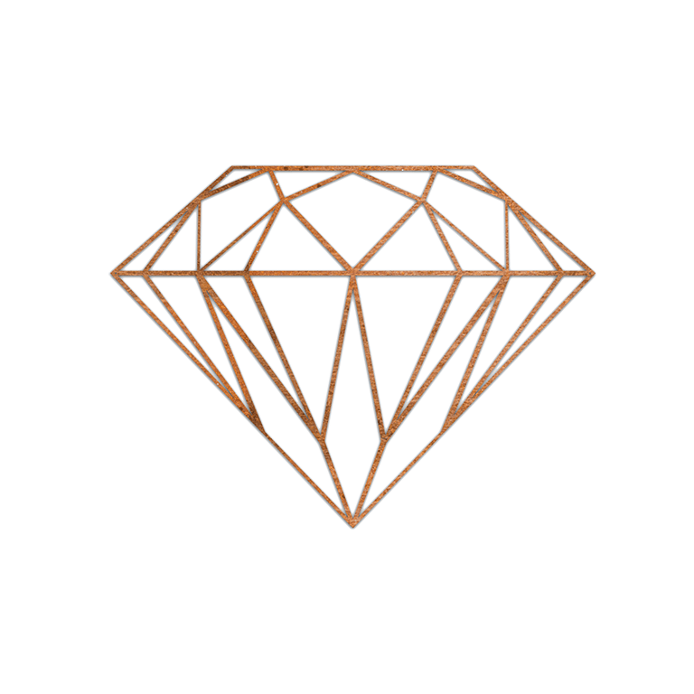 Diamant Dekorace na stěnu z oceli Corten *OP=OP