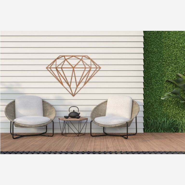 Diamant Dekorace na stěnu z oceli Corten *OP=OP