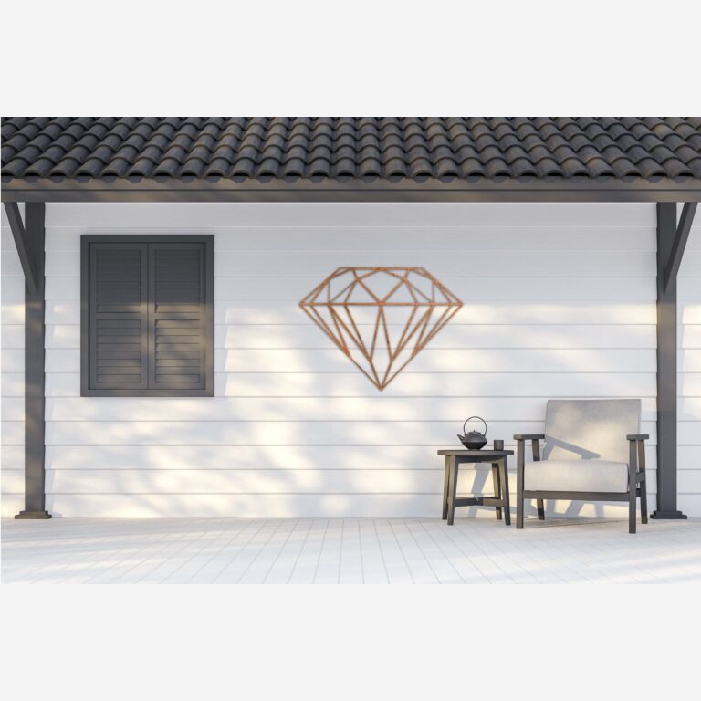 Diamant Dekorace na stěnu z oceli Corten *OP=OP
