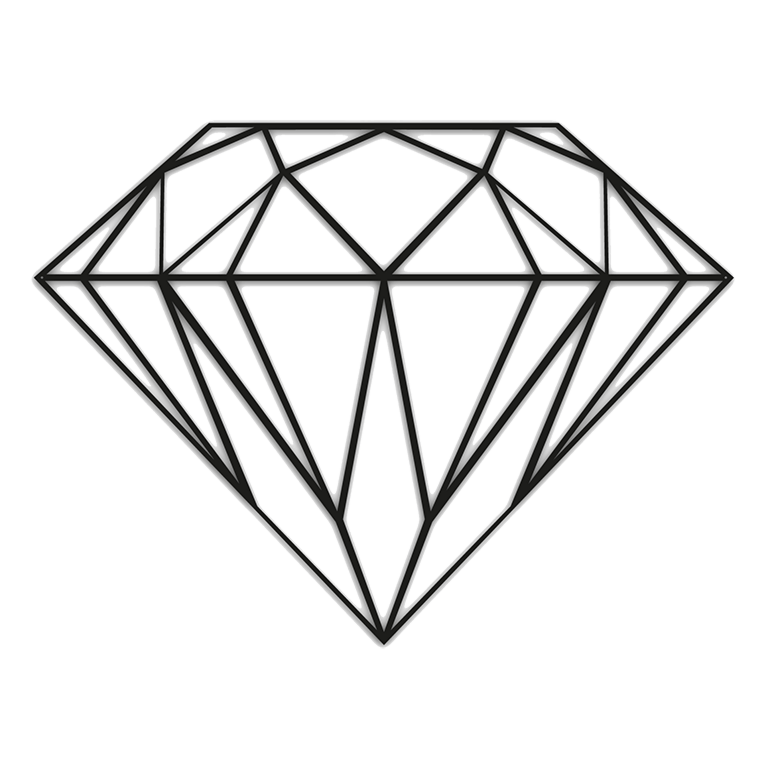 Diamant Kovová dekorace na zeď *OP=OP