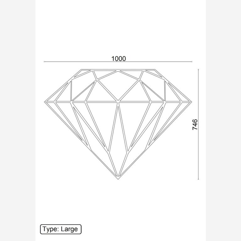 Diamant Dekorace na stěnu z oceli Corten *OP=OP