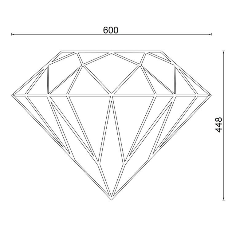 Diamant Kovová dekorace na zeď *OP=OP