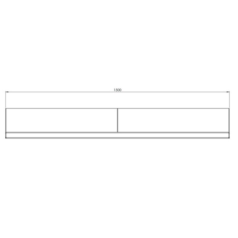 Opěrná zeď rovná z cortenová ocel 150 cm (výška 50 cm)