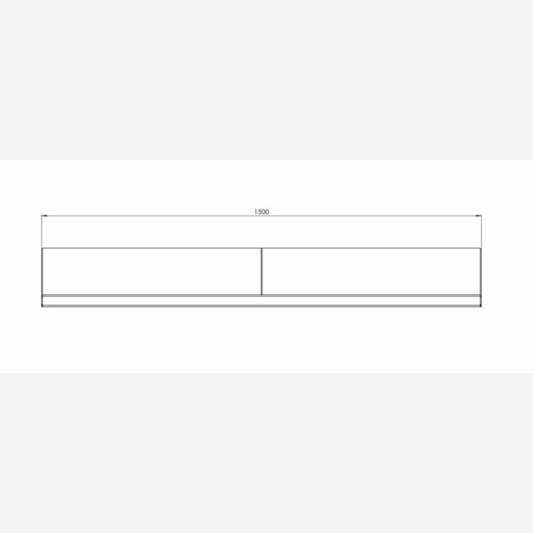 Opěrná zeď rovná z práškově lakovaná ocel 150 cm (výška 60 cm)