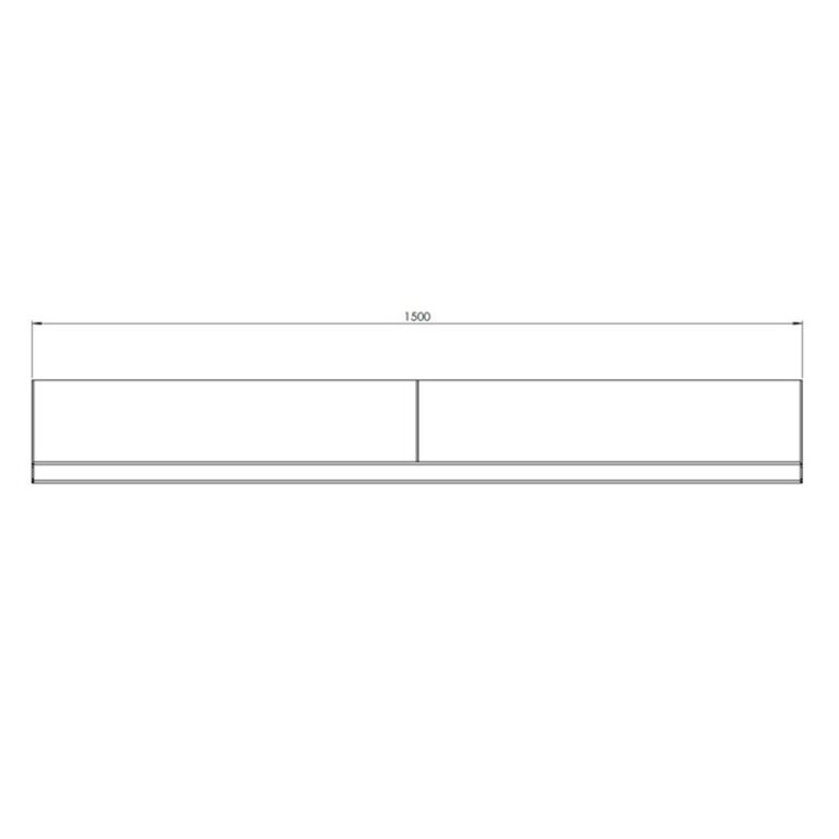 Opěrná zeď rovná z cortenová ocel 150 cm (výška 30 cm)
