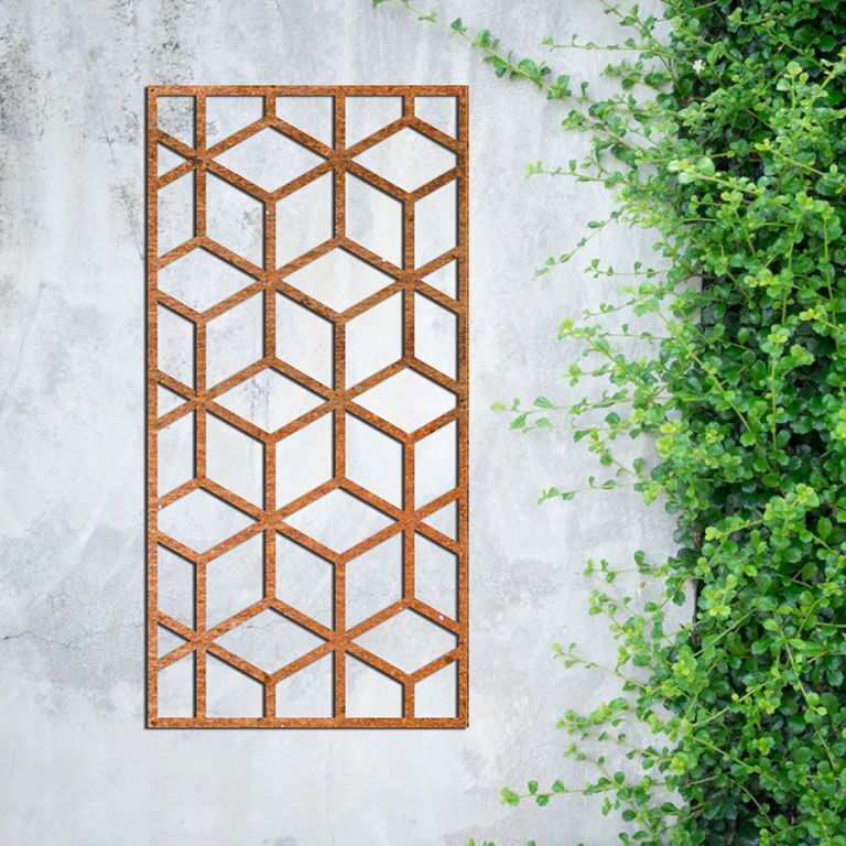Geometrické tvary Dekorace na stěnu z oceli Corten 2.0
