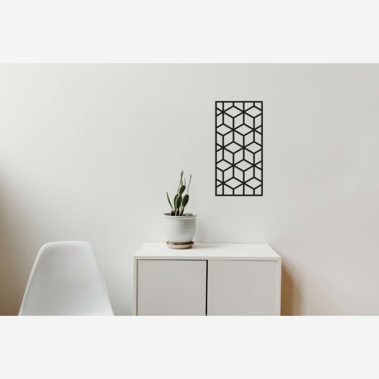 Geometrické tvary Kovové dekorace na zeď 2.0