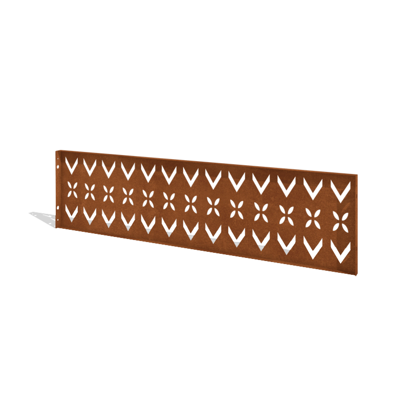 Plot z oceli Corten H panel V 180 x 47,5 cm