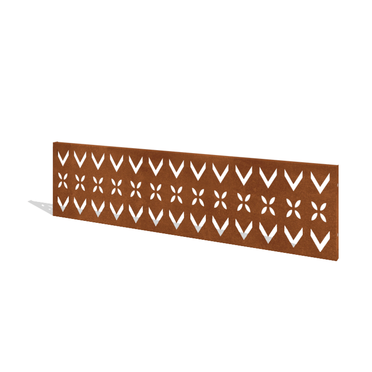 Plot z oceli Corten H panel V 180 x 47,5 cm