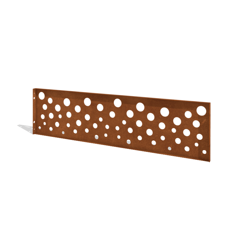 Plot z oceli Corten H panel B 180 x 47,5 cm