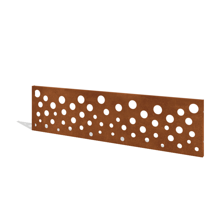 Plot z oceli Corten H panel B 180 x 47,5 cm