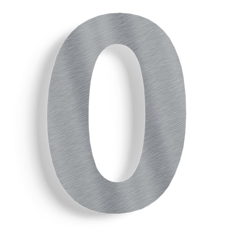 Číslo domu z nerezová ocel 0 - 80 cm
