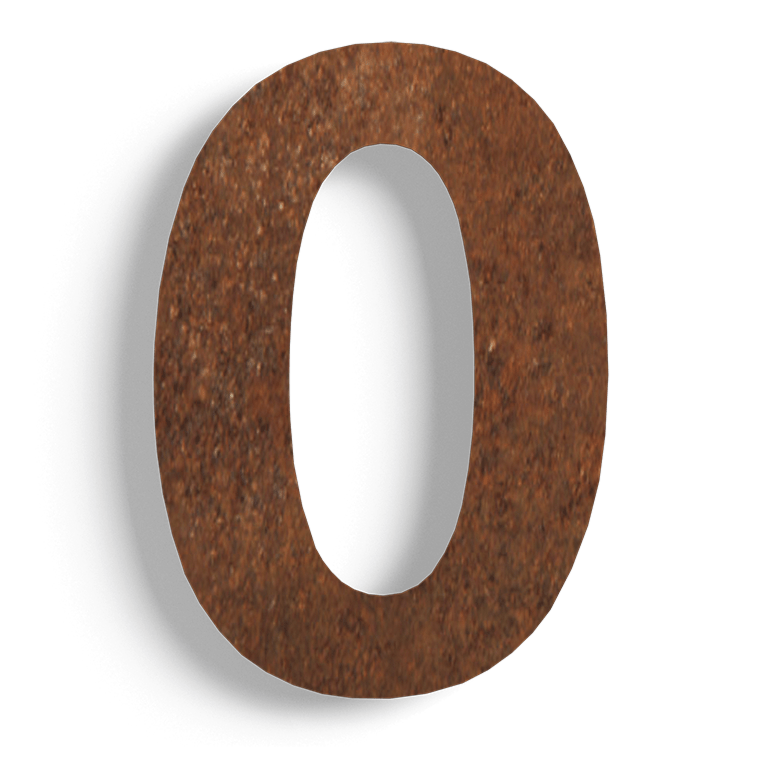 Číslo domu z cortenová ocel 0 - 30 cm
