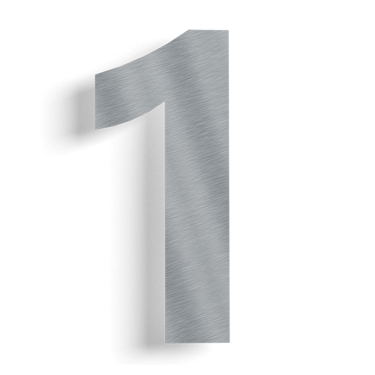 číslo domu nerezová ocel 1 - 80 cm